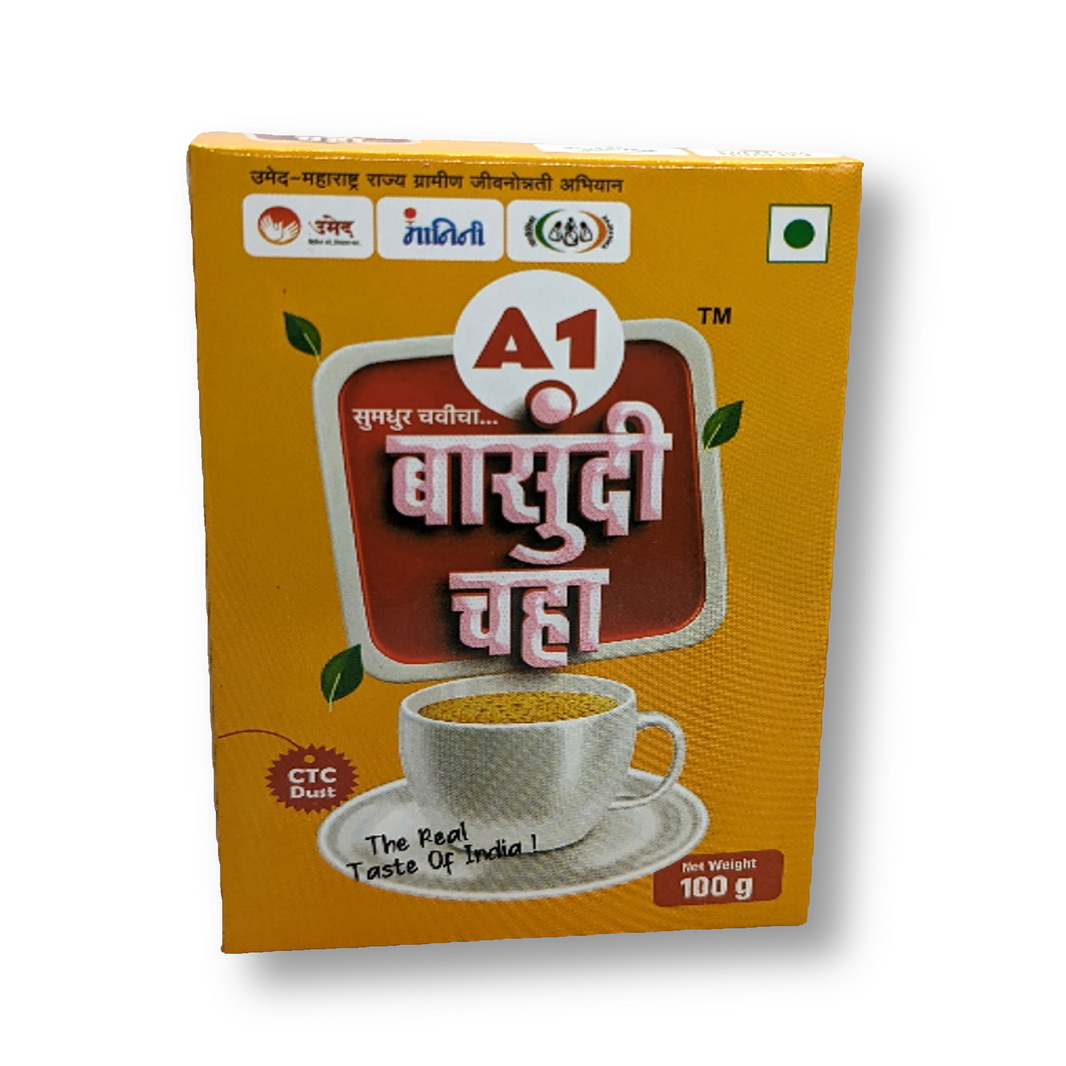 A1 बासुंदी चहा बासुंदी नैसर्गिक चवीची चहा पावडर, कोणताही कृत्रिम रंग नाही, 100 ग्रॅम (90 कप)