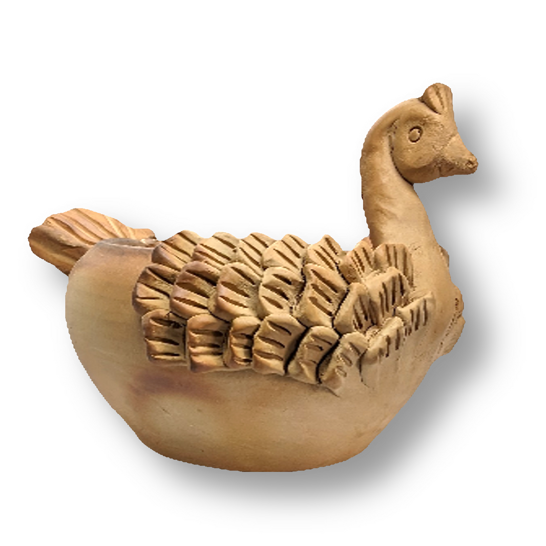 SANKET Teracotta, Pen Stand Peacock Design, Made By Natural Soil, Local Craftsmanship, Pack Of 1