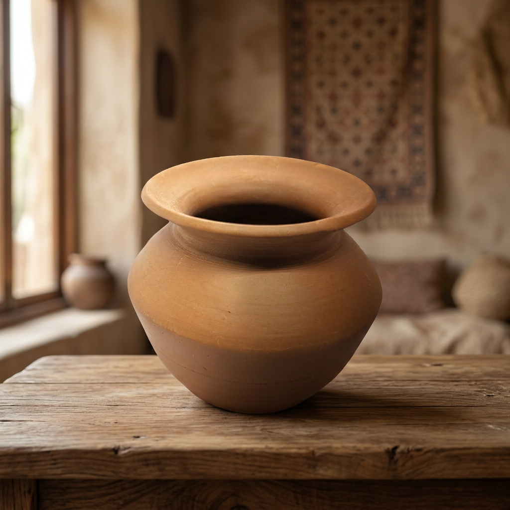 SANKET Teracotta,Kalash Tambya, Made By Natural Soil, Local Craftsmanship,Pack Of 1000 ML