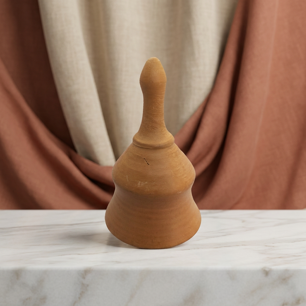 SANKET Terracotta Temple Bell Handcrafted from Natural Soil Traditional Pottery Craft by SHG Women Pack of 1