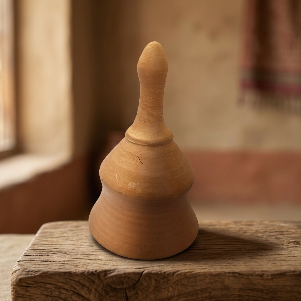 SANKET Terracotta Temple Bell Handcrafted from Natural Soil Traditional Pottery Craft by SHG Women Pack of 1