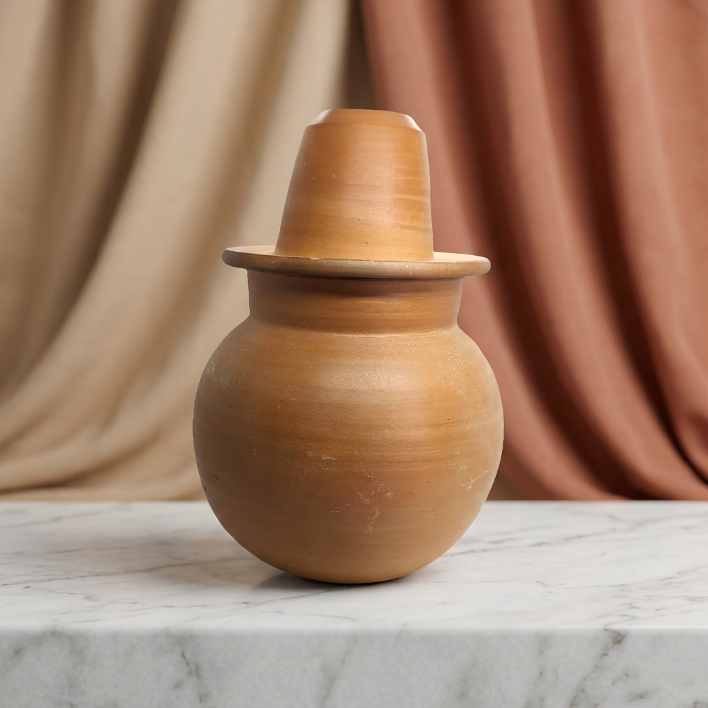 SANKET Teracotta, Water Jar, Made By Natural Soil, Local Craftsmanship, Pack Of 1000 ML