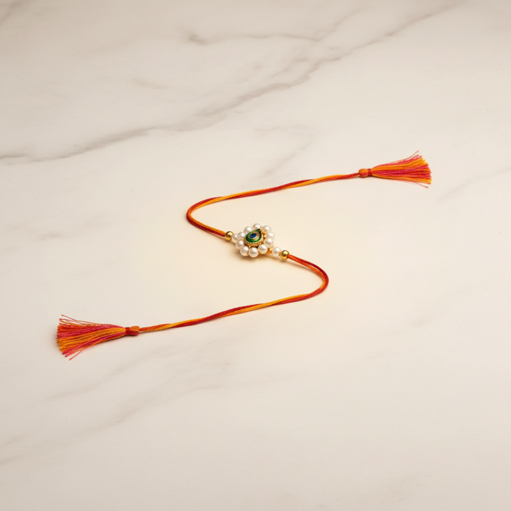 SN Peacock Pendant Rakhi Pack Of 1 Piece Traditional Handcrafted Peacock Design Rakhi Elegant Festive Accessory Raksha Bandhan Gift For Brother Maharashtra