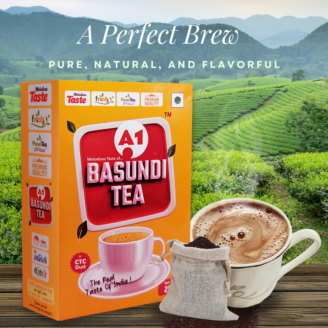 A1 Basundi Tea Powder – Natural Flavored, No Artificial Colors, Handcrafted Tea, 250 gms (240 cups) - Default Title