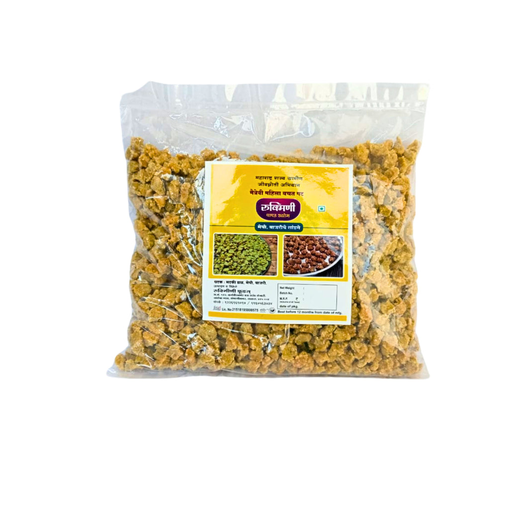 RUKMINI PAPAD UDYOG, Methi Sandage, Vaibhav Laxmi SHG, Natural Ingredients, No Artificial Essence, Pack of 500 gm