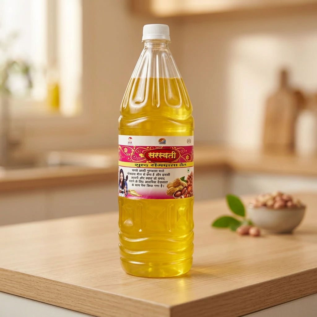 SARASWATI Groundnut (Shengdana) Oil, 1000 g