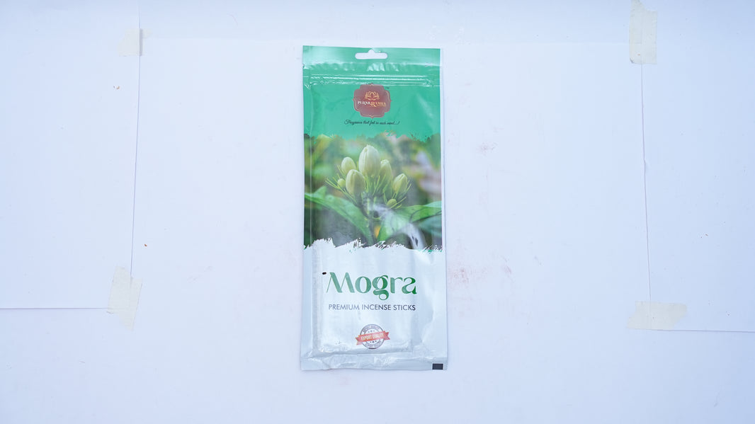 PURNABRAMHA, Mogra Agarbatti, Long Lasting Natural Fragrance, No Artificial Essence, 110 gm pack