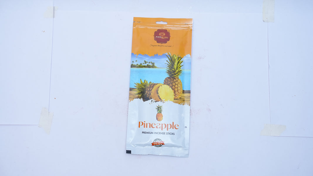 PURNABRAMHA, Pineapple Agarbatti, Long Lasting Natural Fragrance, No Artificial Essence, 110 gm pack