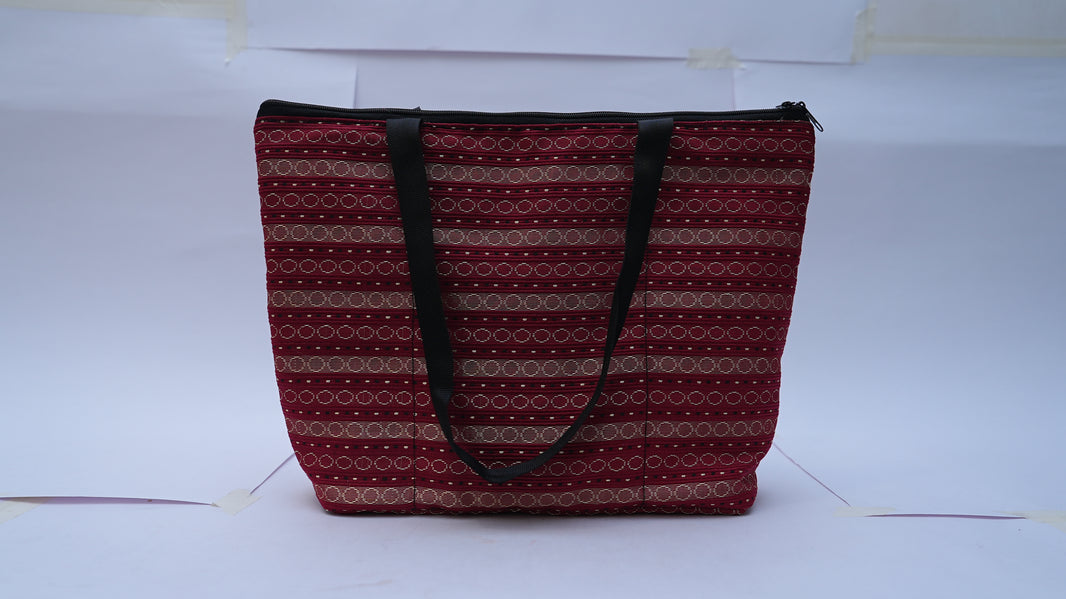 Saksham, Maroon Shopping Bag, Local Craftsmanship, Pack Of 1 no