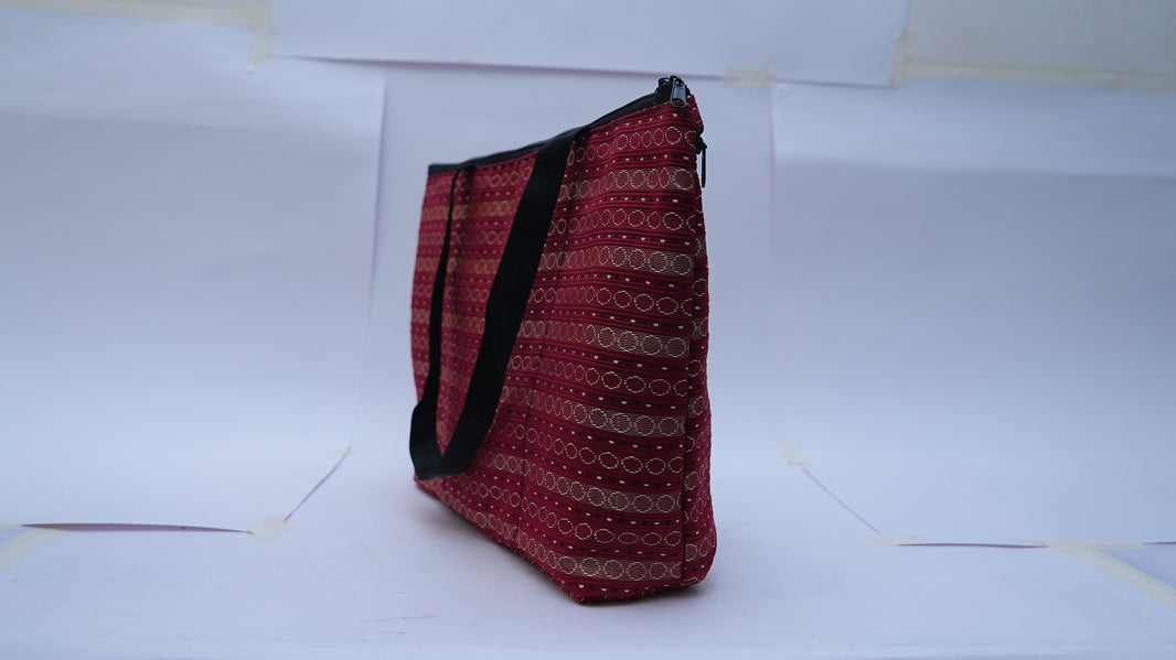 Saksham, Maroon Shopping Bag, Local Craftsmanship, Pack Of 1 no