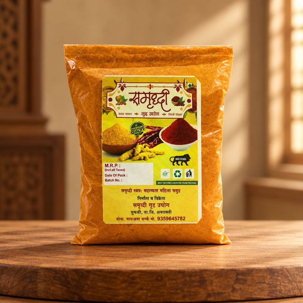 SAMRUDDHI Turmeric Powder, Made By Natural Ingredients, No Artificial Chemical, Pack of 1000 gm