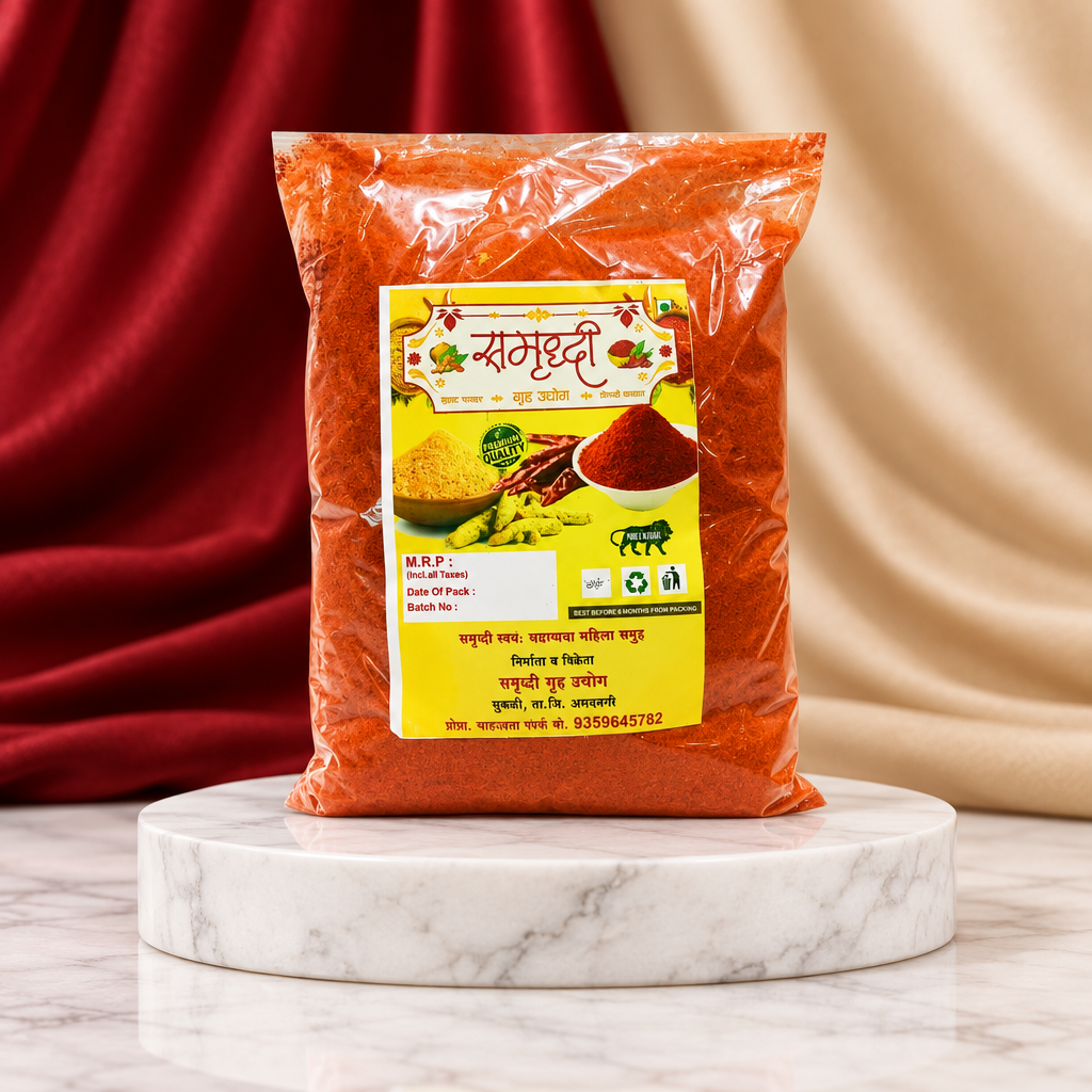 SAMRUDDHI Red Chilli Powder, Made By Natural Ingredients, No Artificial Chemical, Pack of 1000 gm
