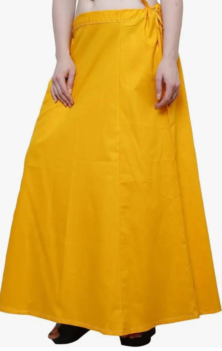 SATPUDA, Petticoat, Yellow Colour, Pure Cotton, Sustainable Natural, Local Craftsmanship, Pack of 1