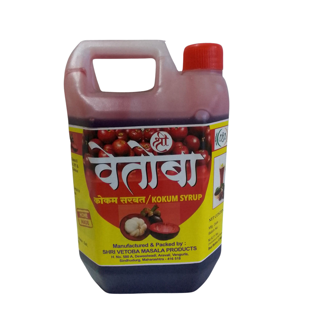 SHRI VETOBA MASALA PRODUCTS kokam Sarbat, Natural Ingredients, No Artificial Essence, Pack of 1000 ml