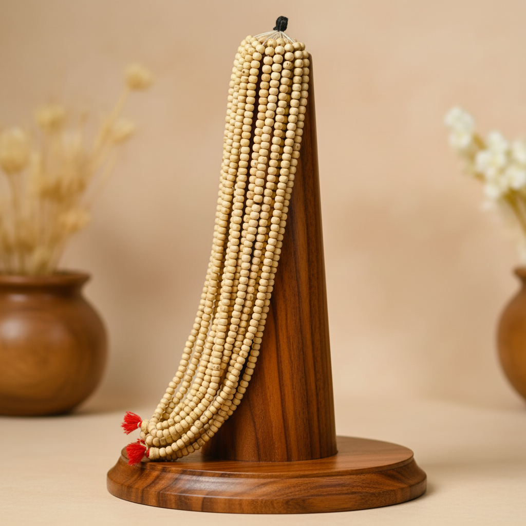 TULASI GARLAND Made By Natural Tulsi Product Local Craftsmanship Vishwakarma Pack Of 1