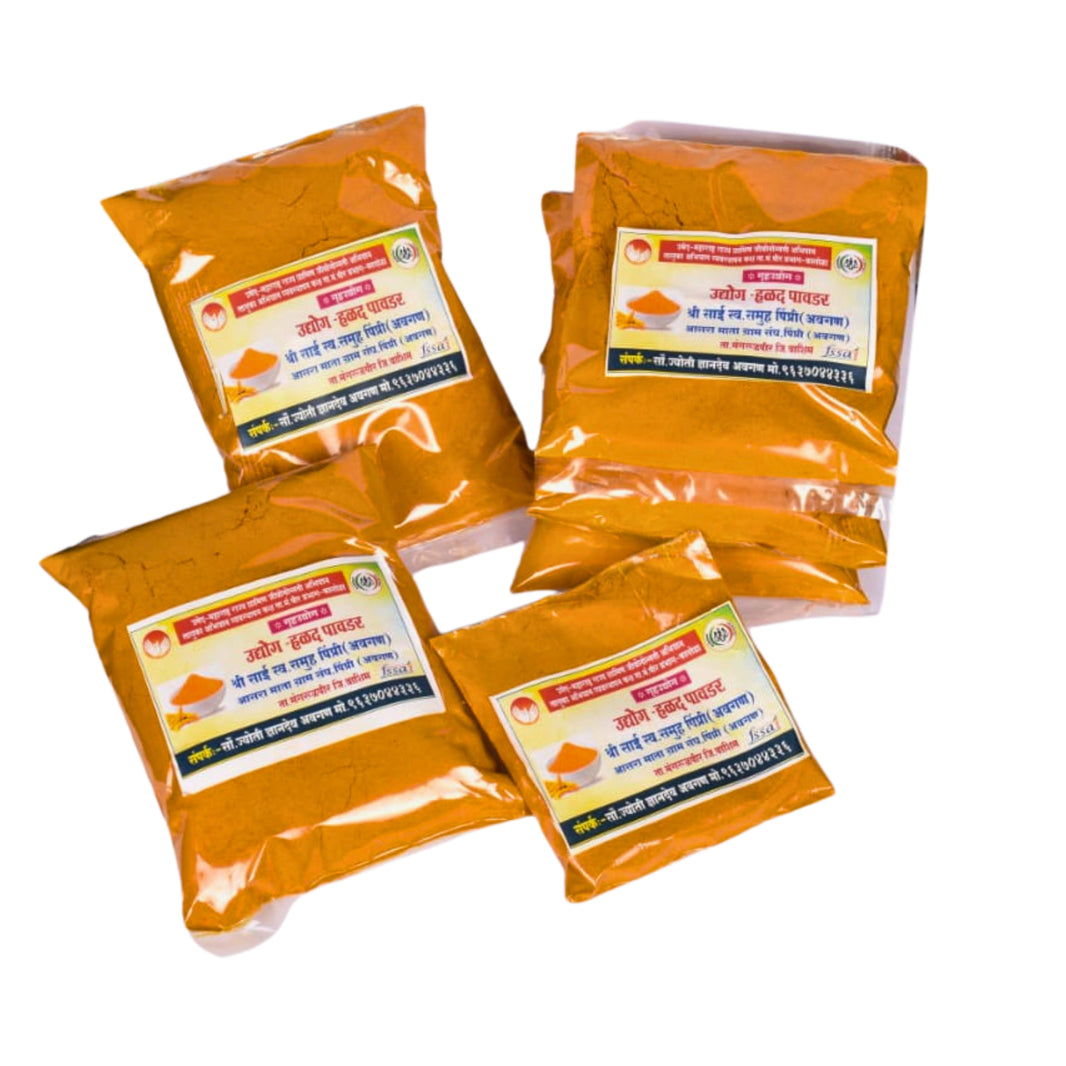 Turmeric powder, Produced By SHG Women, Shri Sai SHG, No artificaial Flavour, Pack Of 250 gms