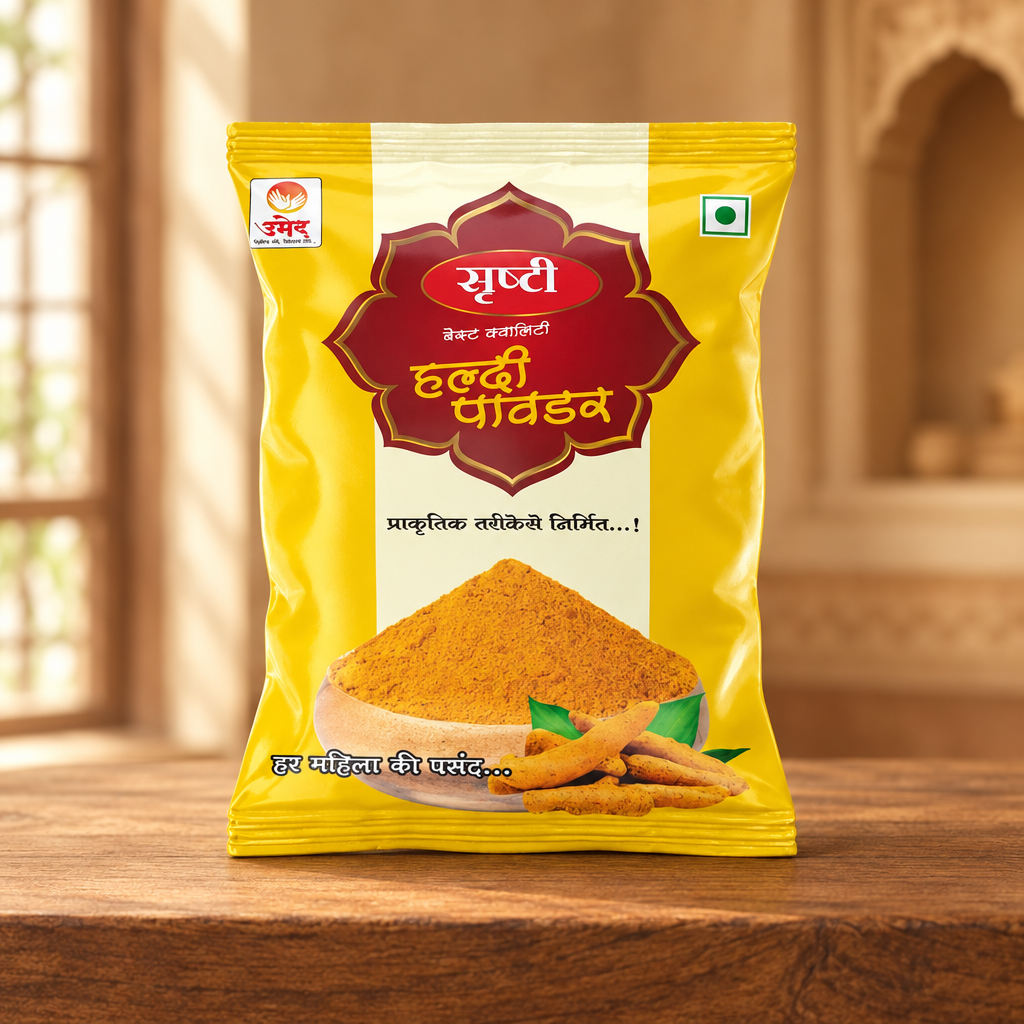 Turmeric powder, Produced By SHG Women, Sanshkruti Mahila Gram Sangh, No artificaial Flavour, Pack Of 200 gms