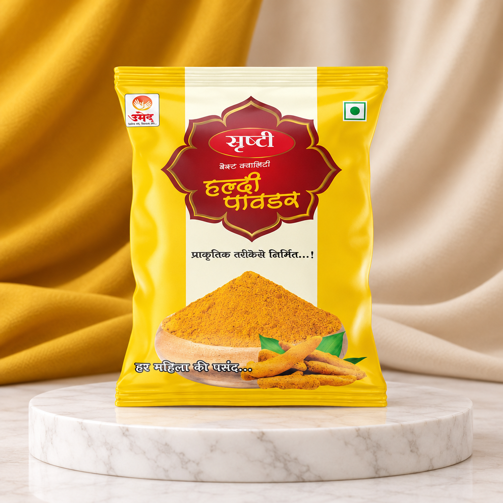 Turmeric powder, Produced By SHG Women, Sanshkruti Mahila Gram Sangh, No artificaial Flavour, Pack Of 50 gms
