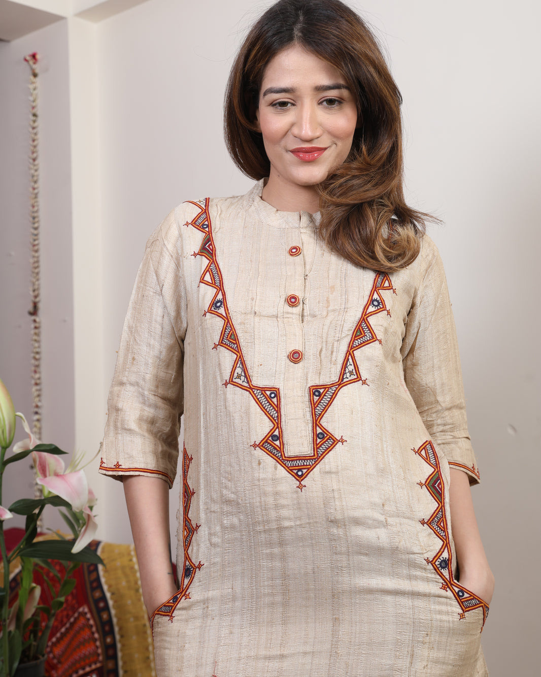 PENO Tussar Kurti Pack Of 1 Item Handcrafted Banjara Ethnic Kurti Tussar Fabric Traditional Textile Artisan Craft