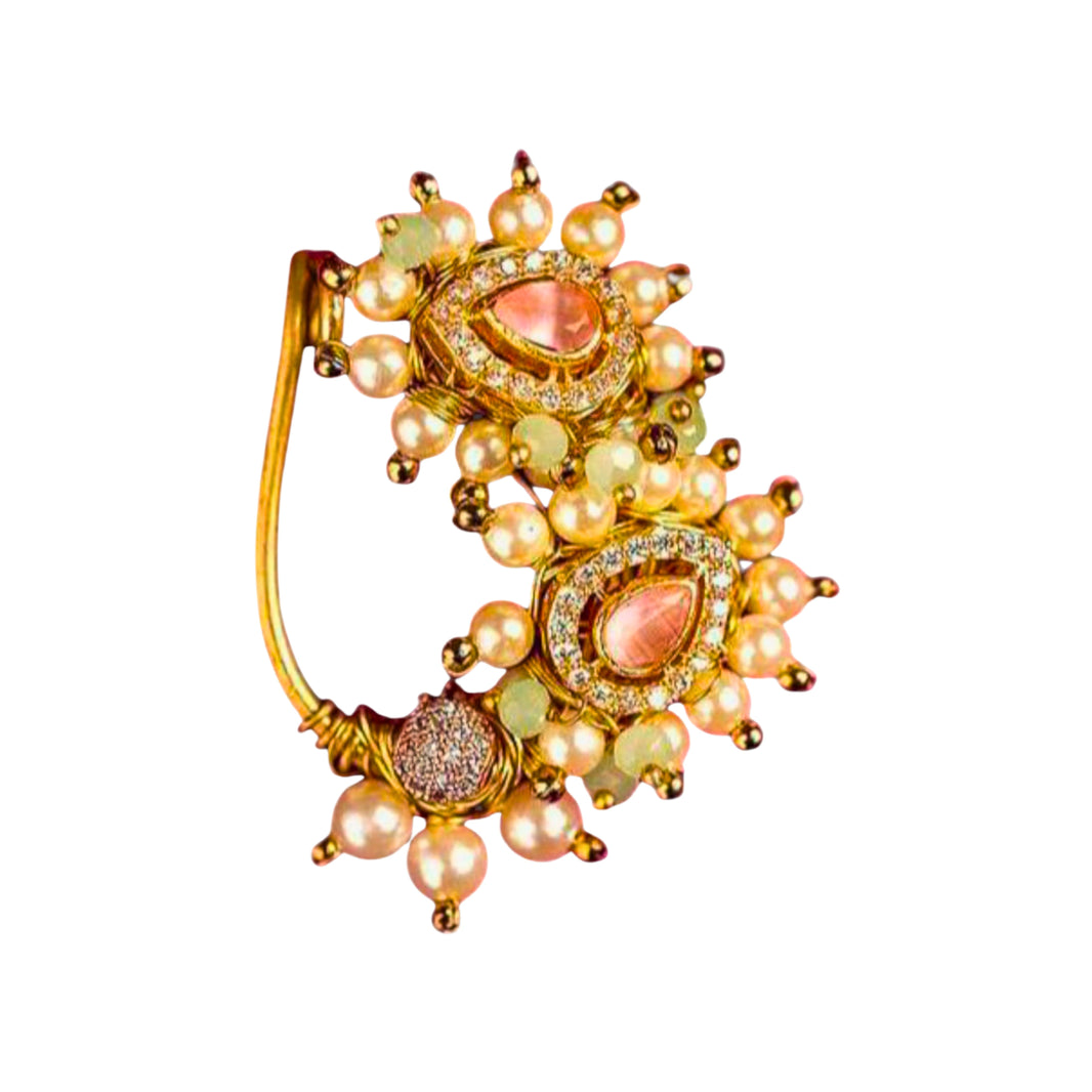 Atharva Creation, –, Bridal Stones Nath, Handmade, Pack Of 1 Piece