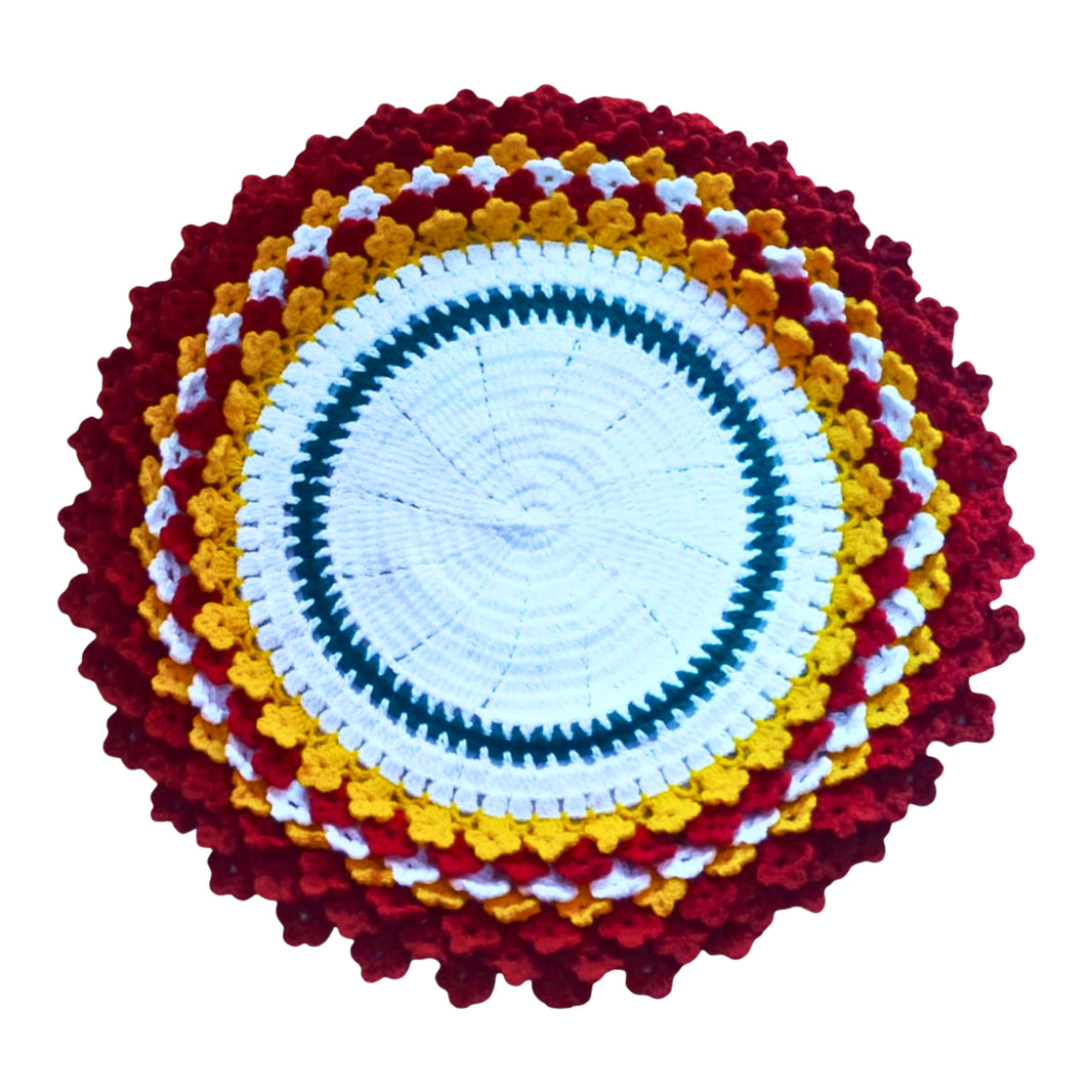 Bharari CMRC, Pooja Thali Rumal, Handmade Decorative Cloth, Pack of 1 Piece