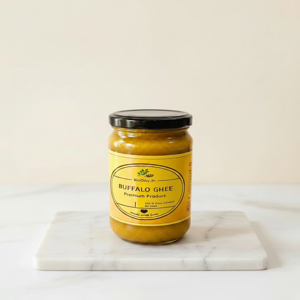 BIODAY.in Buffalo DESI Ghee, Made By Buffalo Milk, No Artificial Essence, pack of 1000 ml