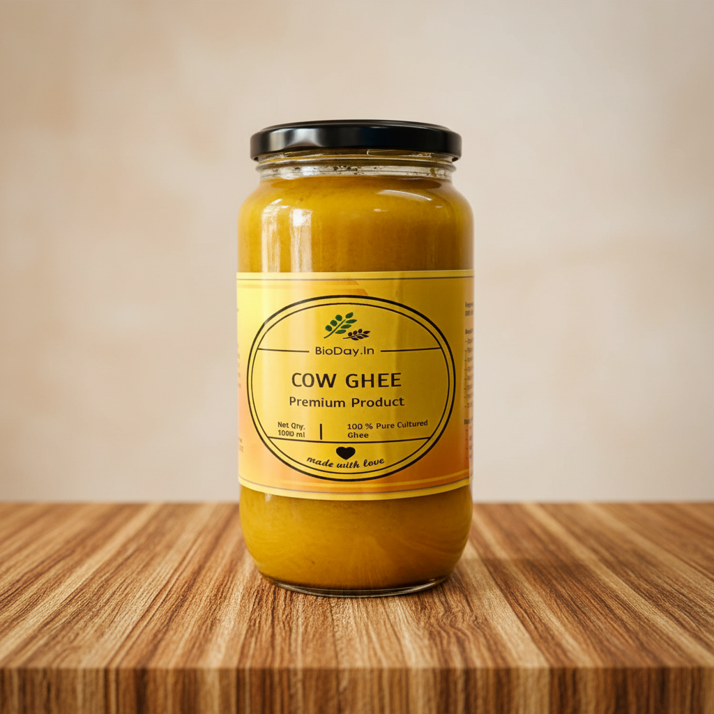 BIODAY.IN Pure Cow Milk Desi Ghee No Artificial Essence Handcrafted by Sai SHG Pack of 200 ml