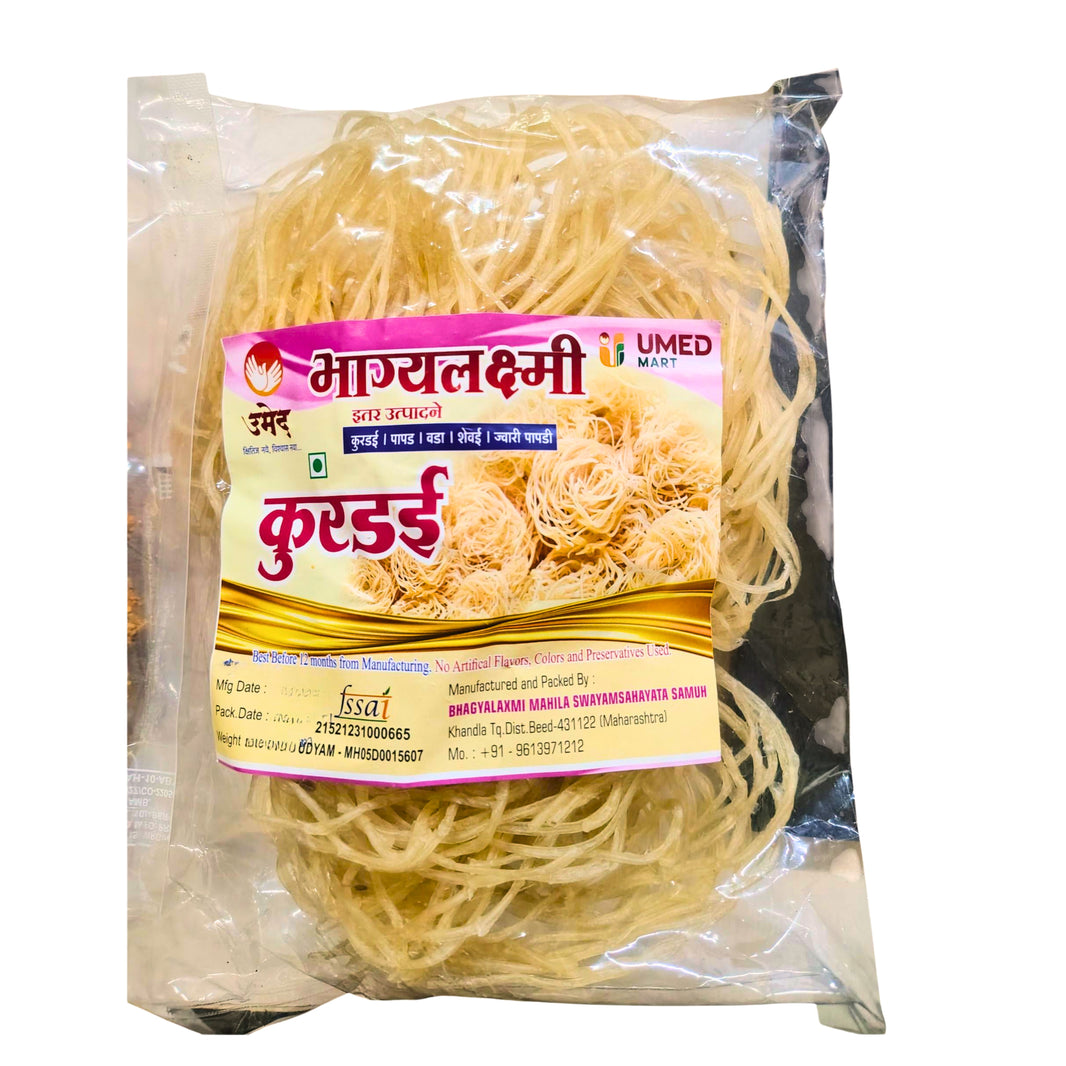 Bhagylaxmi Kurdai – Organic, No Artificial Color | 100% Pure & Chemical Free | (Bhagylaxmi) | Beed | 200g
