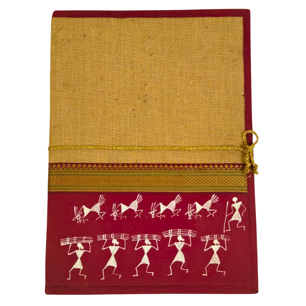 Bharari CMRC, Warli Painting File Folder, Handcrafted Tribal Office Accessory, Pack of 1,