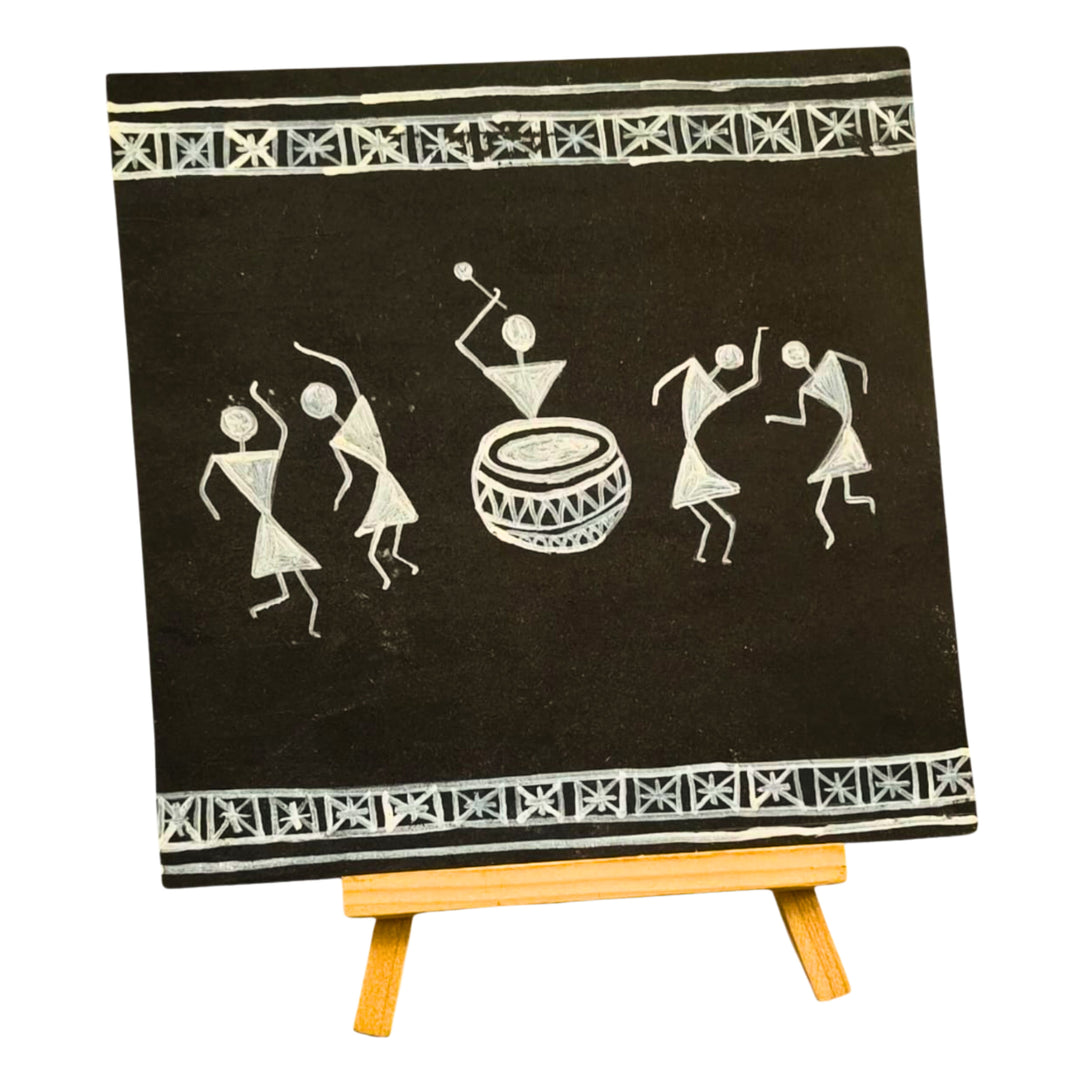 Bharari CMRC, Warli Stand Frame, Handcrafted Tribal Display, Pack of 1,
