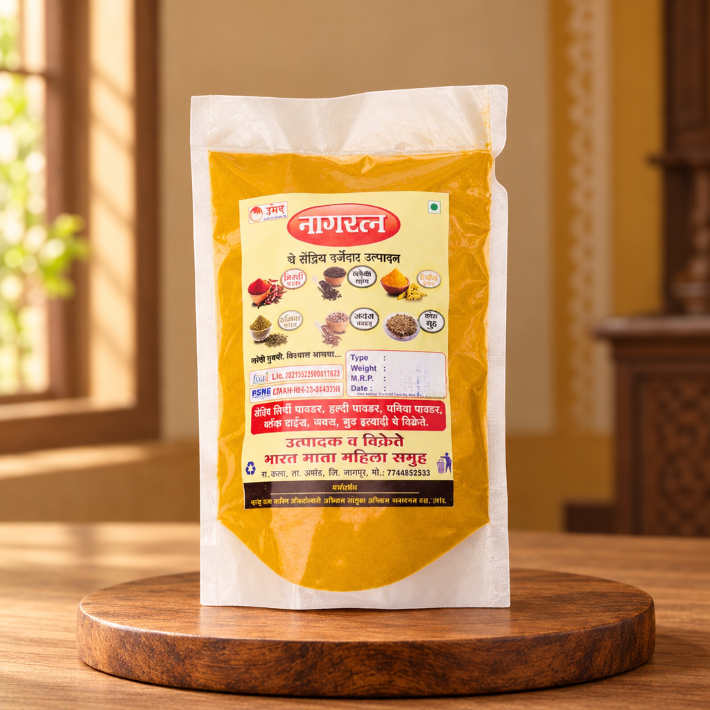 TURMERIC  POWDER, Natural Produced By SHG Women, BHARATMATA SHG, Pack Of 250gm