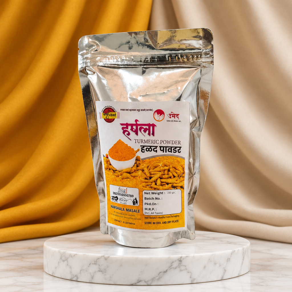 Ekta Mahila SHG, Harshala Turmeric Powder, premium Powder, pack of 250 gm