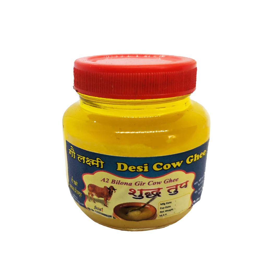 GAU LAKSHMI Desi Cow Milk Ghee Pure Traditional No Artificial Essence Pack of 1 Bottle 250 gm