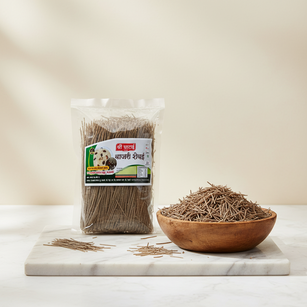 GHATAIDEVI SHG, Bajri Shevai, No Maida Made By Natural Ingredients, Pack of 500 gm