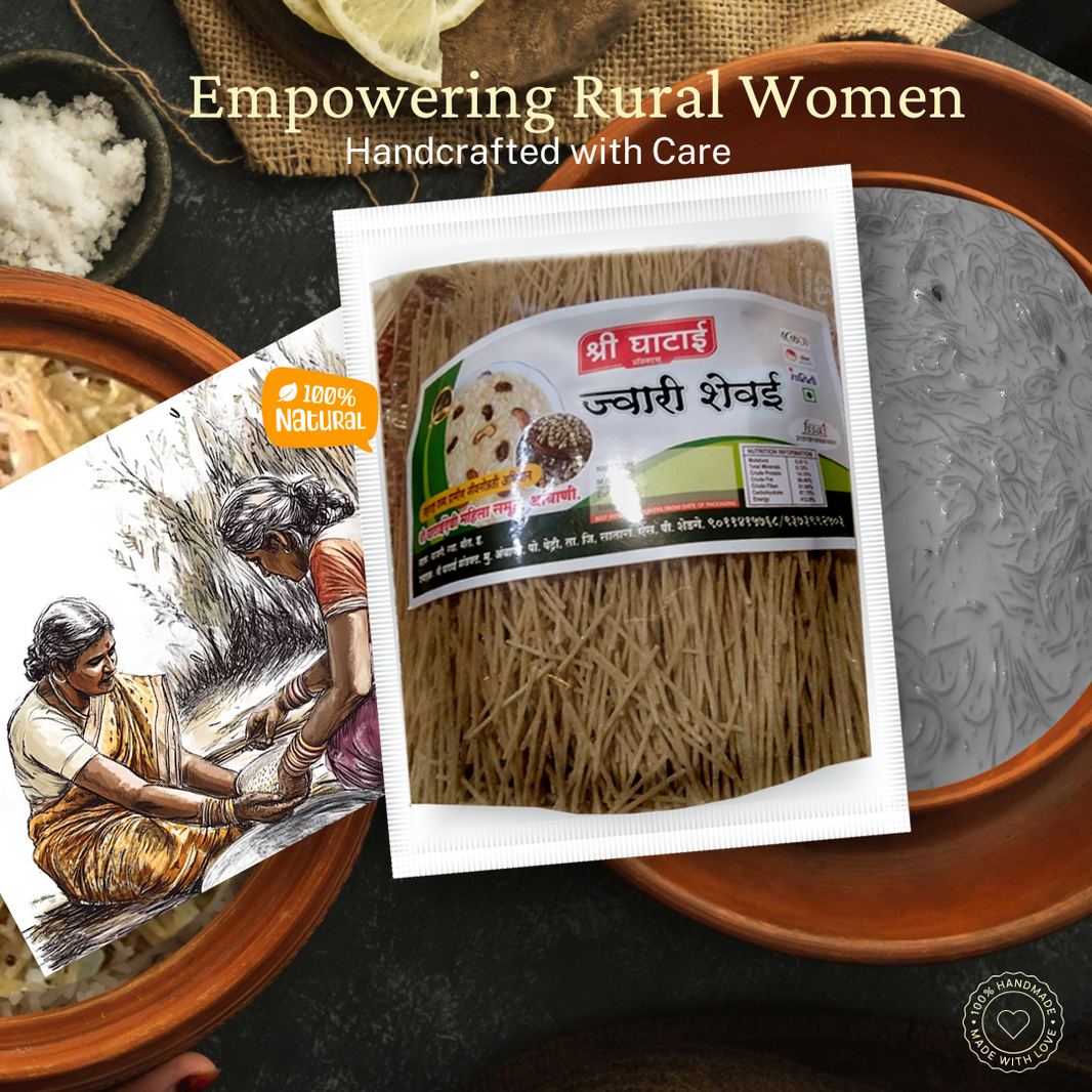 GHATAIDEVI SHG, Jowar Shevai, No Maida Made By Natural Ingredients, Pack of 200 gm