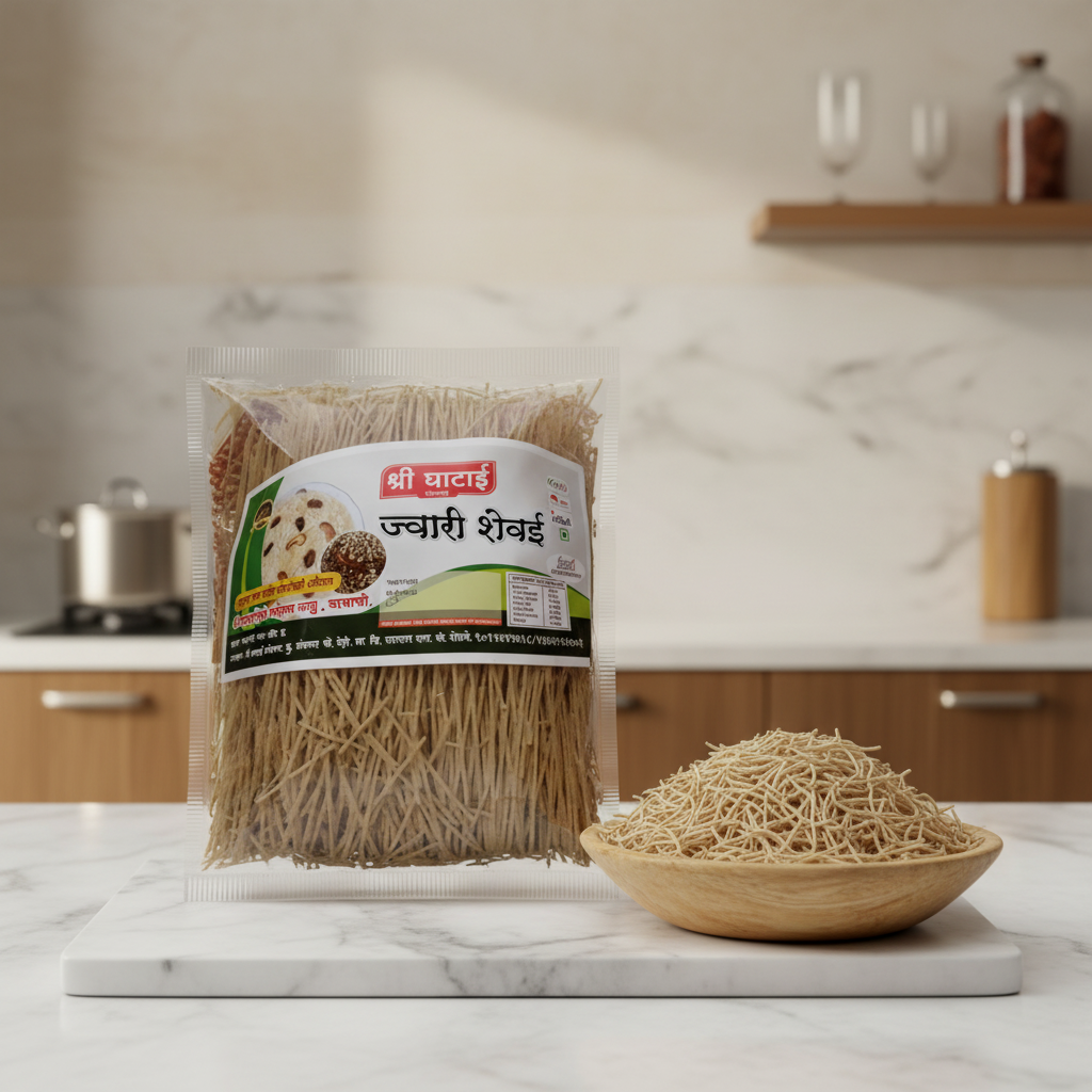 GHATAIDEVI SHG, Jowar Shevai, Pack of 4, No Maida Made By Natural Ingredients, Pack of 200 gm
