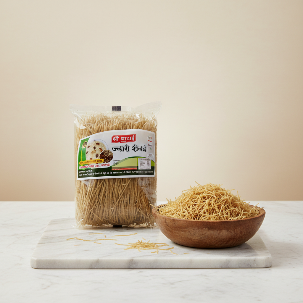 GHATAIDEVI SHG, Jowar Shevai, No Maida Made By Natural Ingredients, Pack of 500 gm