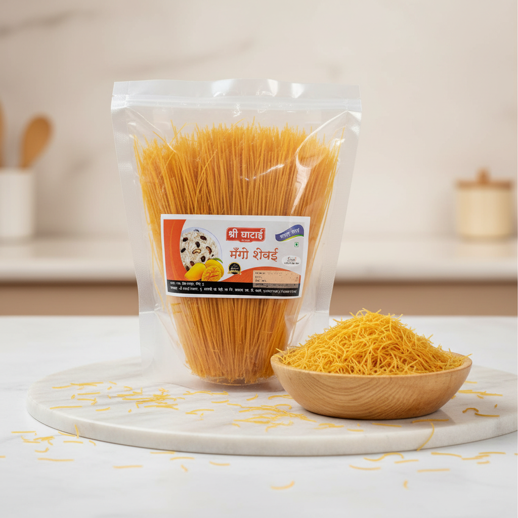 GHATAIDEVI SHG, Mango Shevai, No Maida Made By Natural Ingredients, Pack of 200 gm