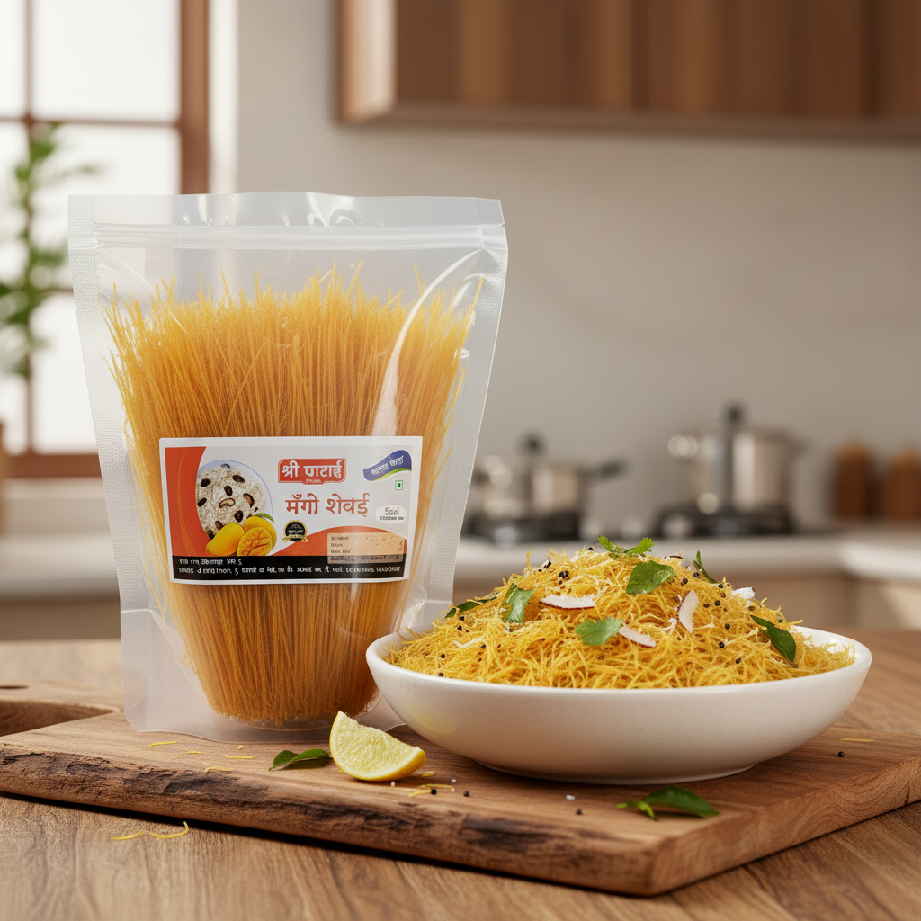 GHATAIDEVI SHG, Mango Shevai, No Maida Made By Natural Ingredients, Pack of 200 gm