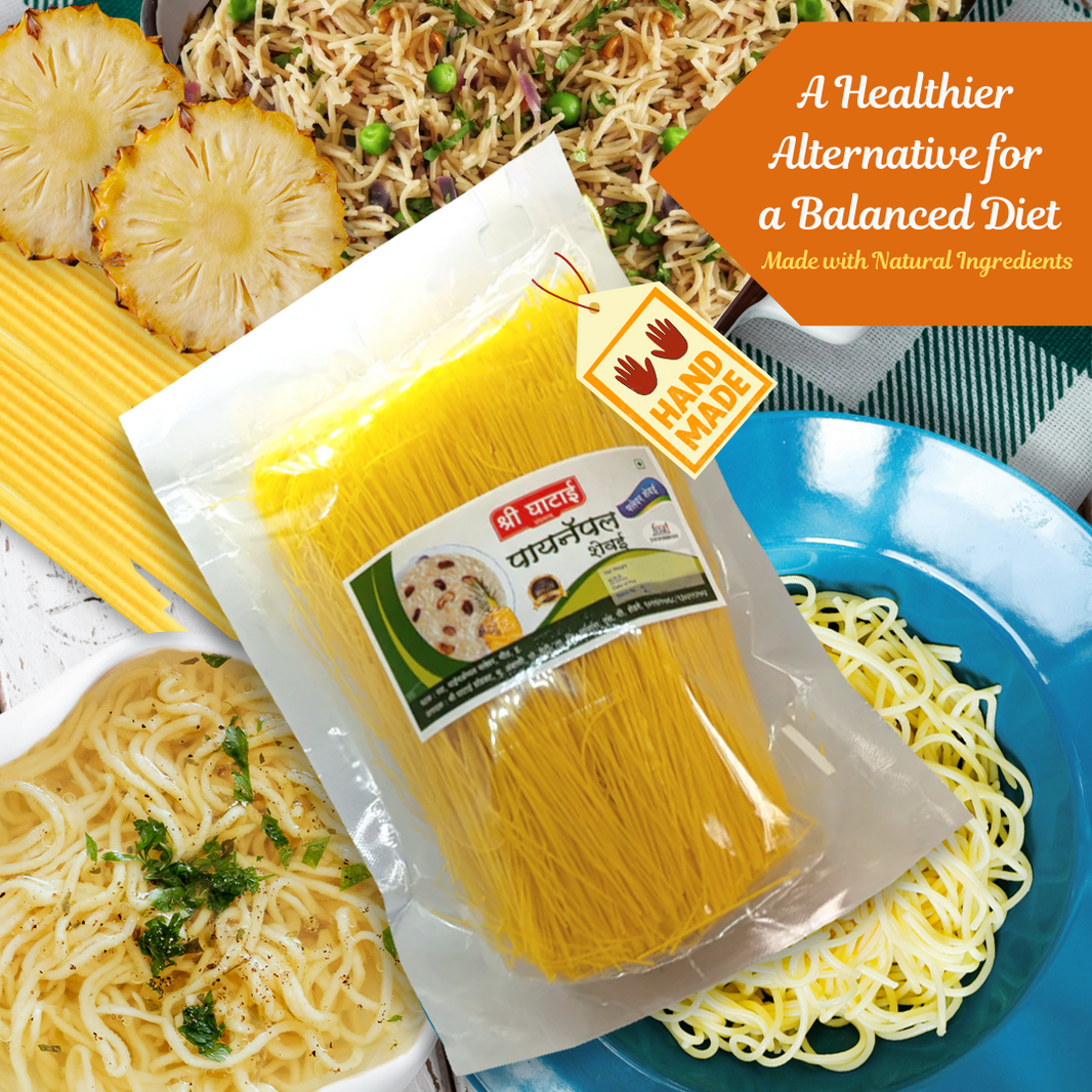 GHATAIDEVI SHG, Pineapple Shevai, No Maida Made By Natural Ingredients, Pack of 500 gm