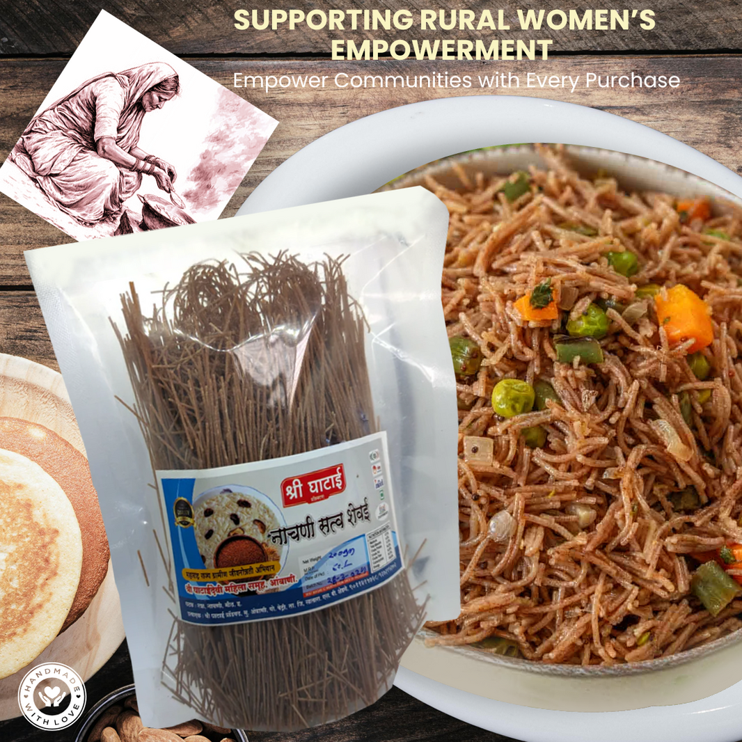 GHATAIDEVI SHG, Ragi Shevai, No Maida Made By Natural Ingredients, Pack of 500 gm