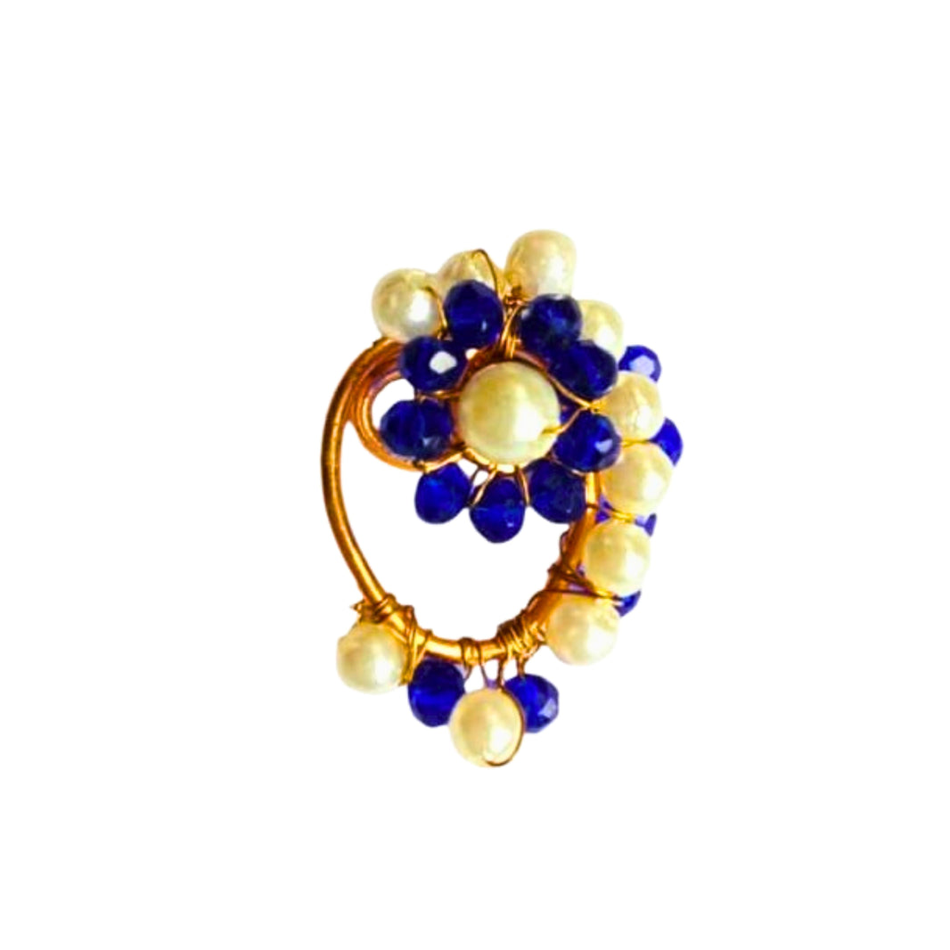 Jyoti Kalakruti, Samrudhi Mahila SHG, Crystal Stones Nath, Handmade, Pack Of 1 Piece
