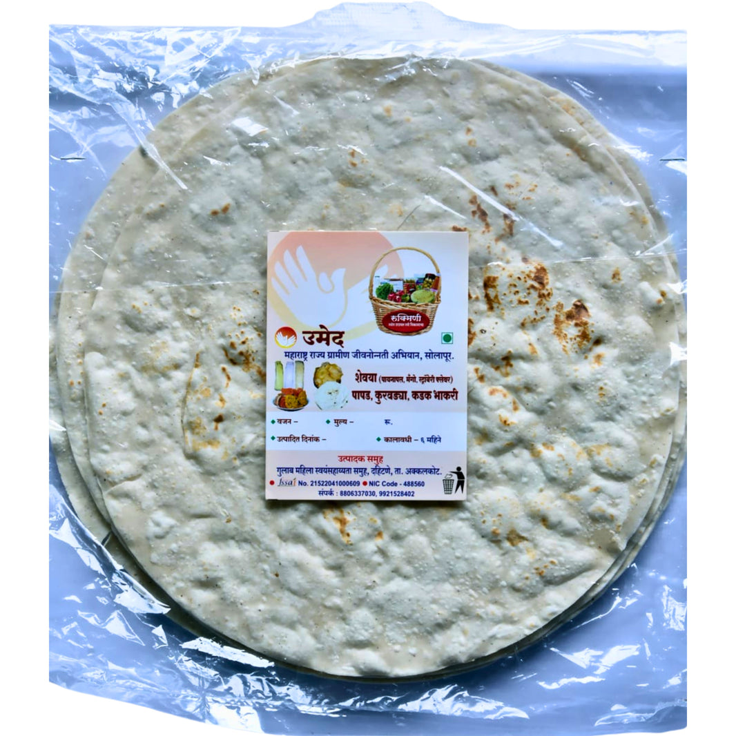 Jwari Kadak Bhakri – 250gm | Handmade by Gulab Mahila SHG | Traditional Millet Flatbread