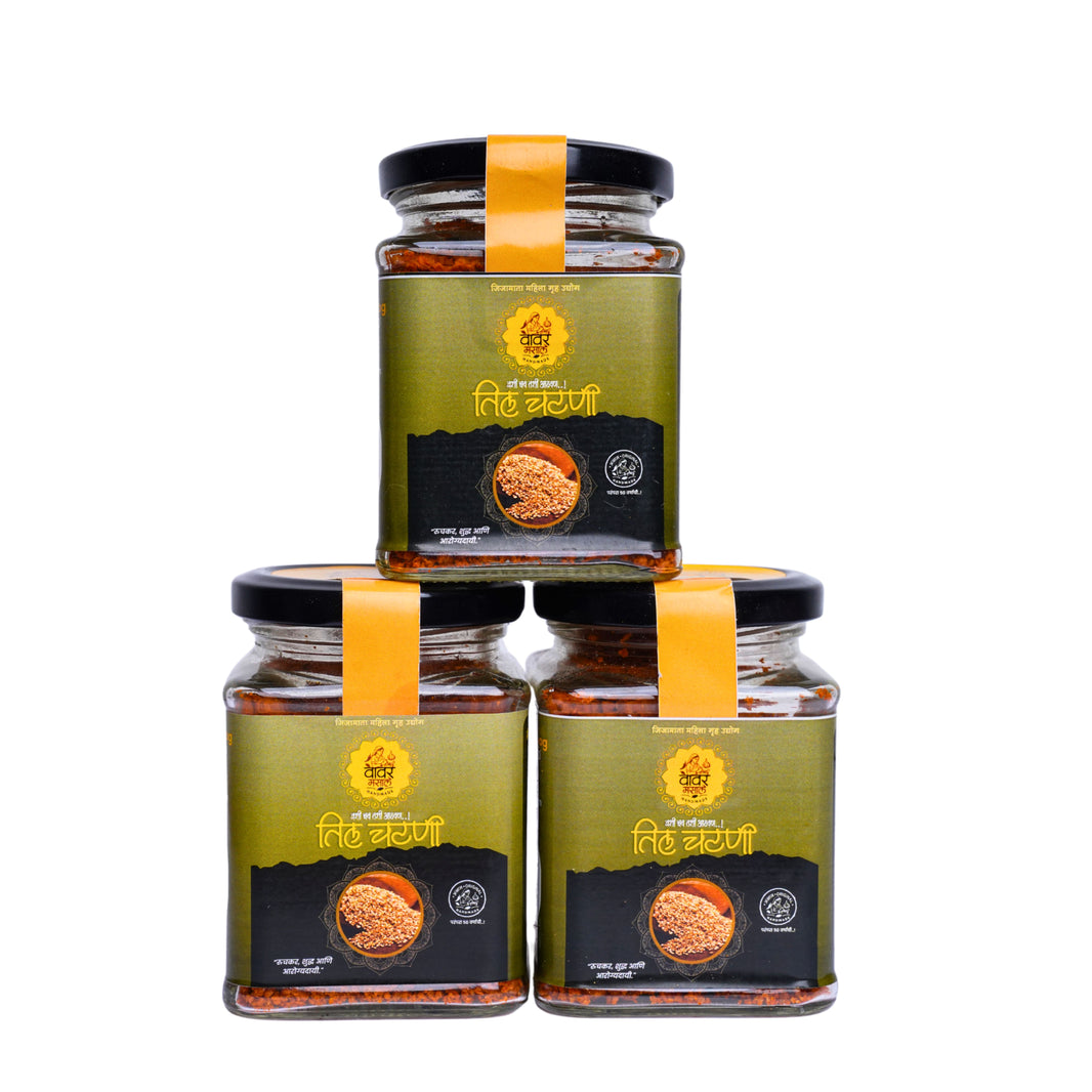 VAVAR Teel Chatni – 100% Authentic Sesame Chutney, No Artificial Colors or No Artificial Flavors 100g