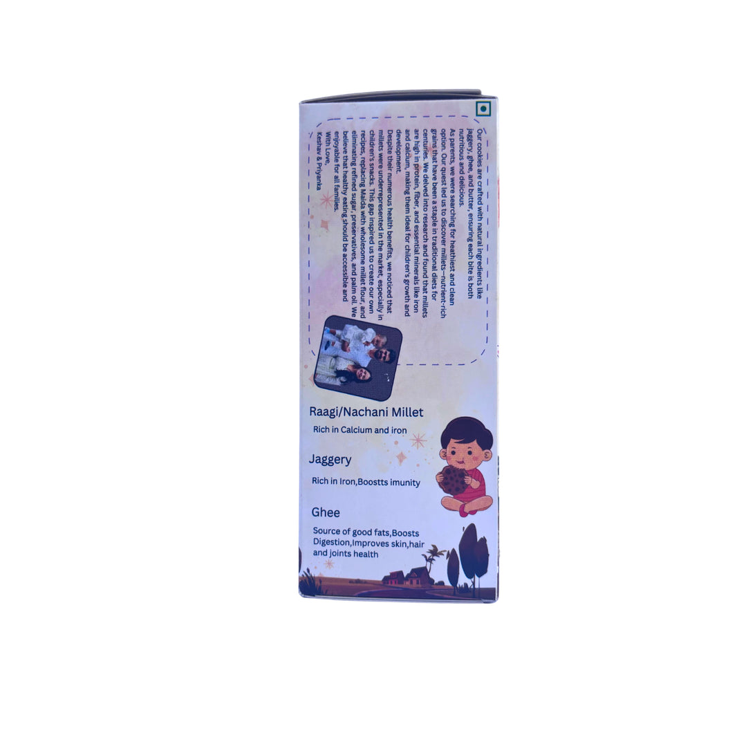 KHA KHA Foods, Nachani Millet Nachani Cookies, Made by Ghee, Jaggery, Dry Fruits, Seeds, No Maida, No Artificial colour, No Preservatives, Pack of 130 gm