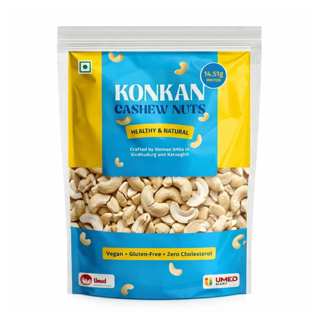 UmedMart Konkan Cashew Pieces (Tukda Kaju), 500g Pack – Premium Single Origin (Maharashtra), Minimally Processed, No Added Preservatives