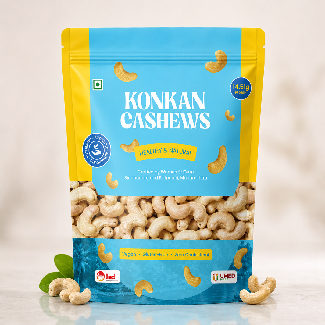 UMEDMART Konkan Whole W400 Cashew Nuts, 500 g | No Added Preservatives