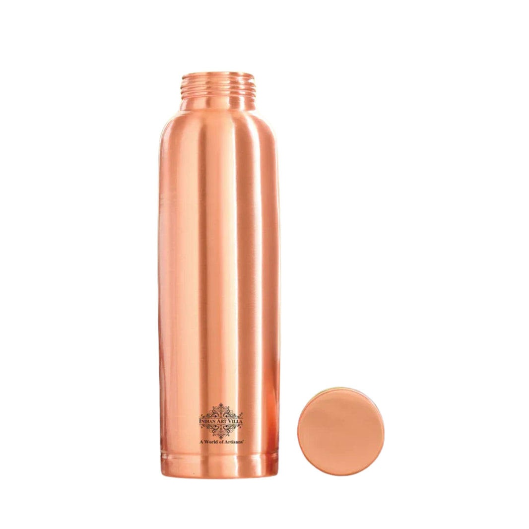 GRAMIN ARTIST Pure Copper Water Bottle Matte Finish 1000ml Pack Of 1 Piece Ayurvedic Drinking Bottle Health Benefits Durable Stylish Design