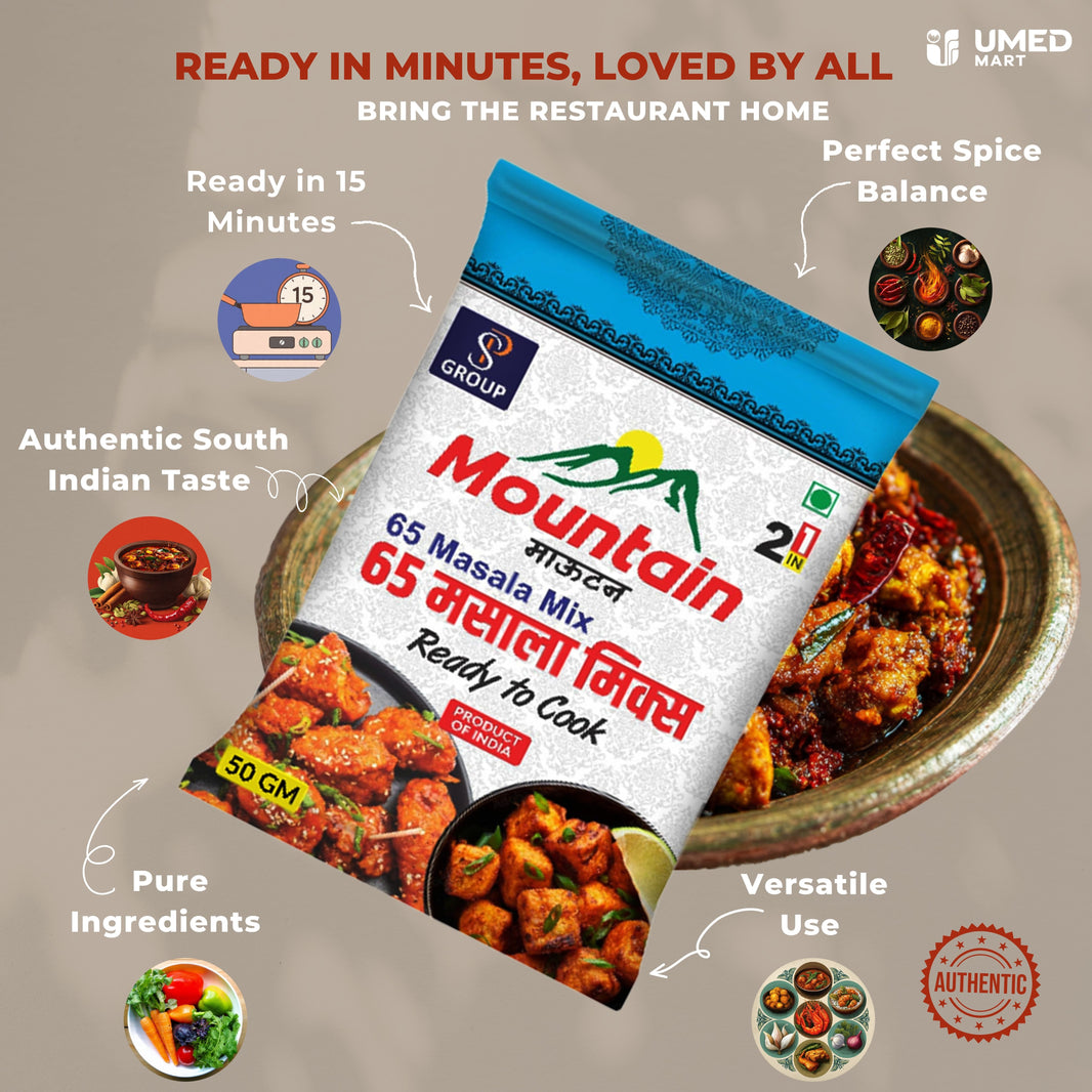 MOUNTAIN 65 Masala Mix Ready To Cook, Rajeshwari SHG, 50grams