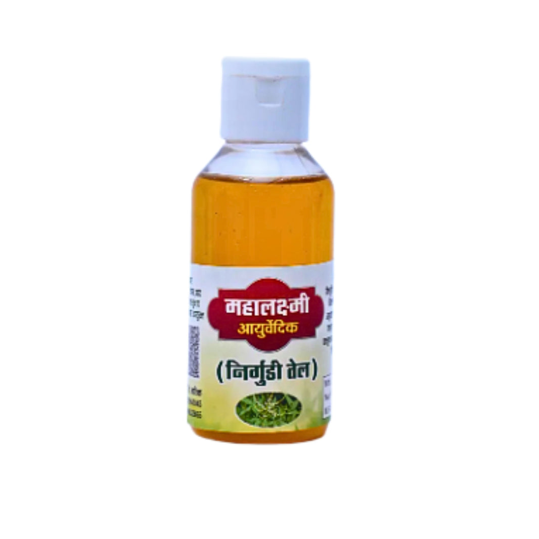 MAHALAXMI Nirgudi Oil Traditional Ayurvedic Herbal Oil Natural Ingredients No Artificial Additives Joint Care Skin Care Hair Massage Pack of 100 ml
